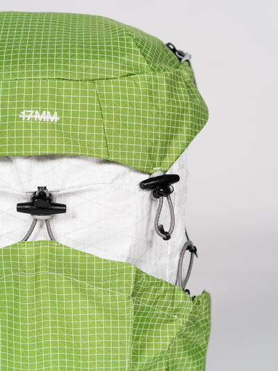 1733 for Meridian Rucksack Moss 210D Dyneema® Gridstop & Quartz UVX40
