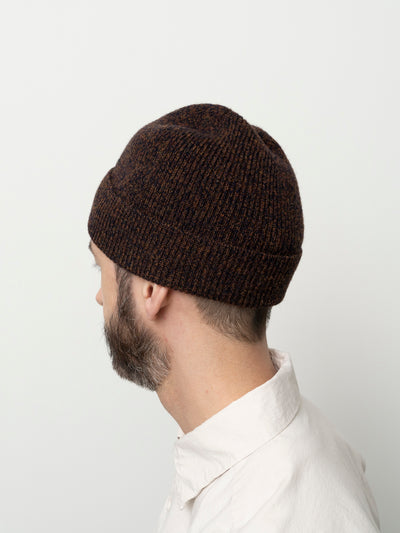 7G Knit Cap Melange Brown