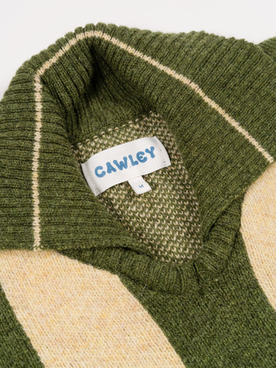 British Lambswool Stripe Felix Jumper Dark Apple/Buttermilk