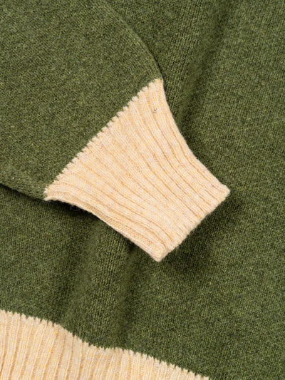British Lambswool Stripe Felix Jumper Dark Apple/Buttermilk