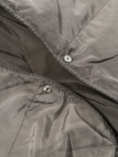 Hand-Dyed Down Stole Vest Charcoal