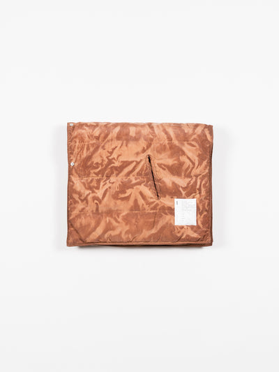 Hand-Dyed Down Stole Vest Teracotta