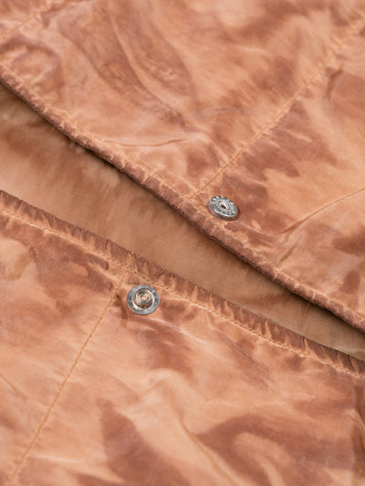 Hand-Dyed Down Stole Vest Teracotta