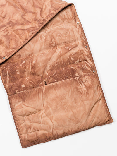 Hand-Dyed Down Stole Vest Teracotta