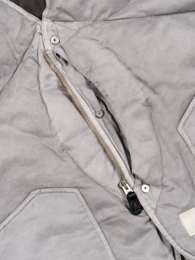 Hand-Dyed Hunting Down Vest Gray