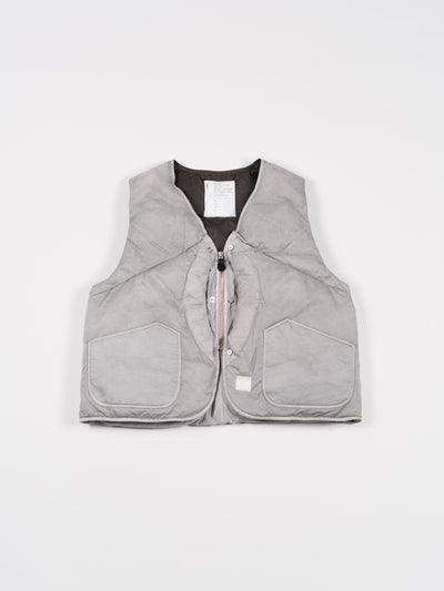 Hand-Dyed Hunting Down Vest Gray