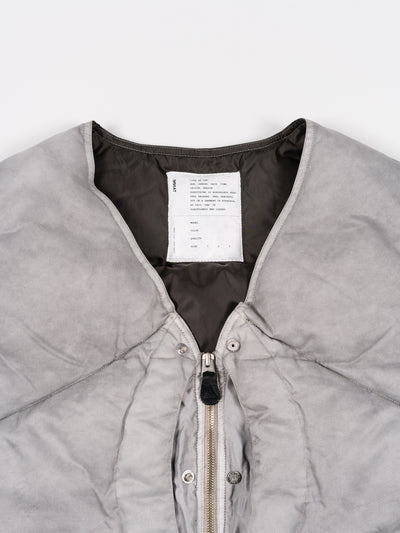 Hand-Dyed Hunting Down Vest Gray