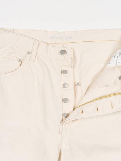 Loose Tapered Washi Denim Ecru