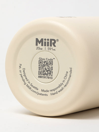meanswhile x Miir Wide Mouth Bottle Sandstone White