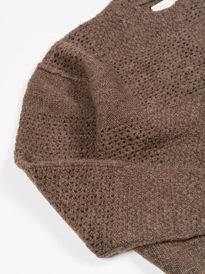 Patchwork Sweater Brown