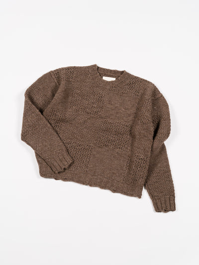Patchwork Sweater Brown