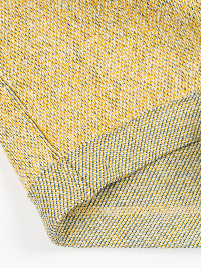 Silk Cotton Jacquard Fleece Shorts Yellow