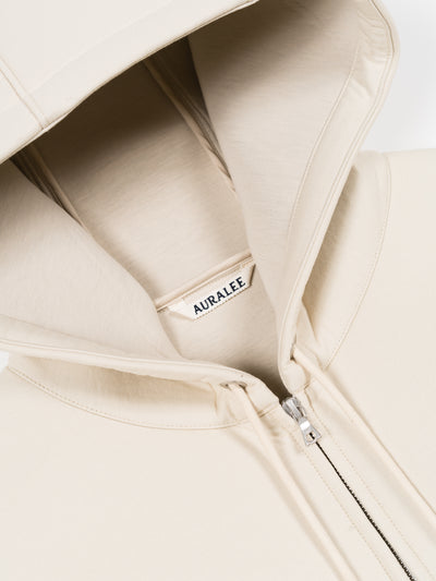 Sponge Tropical Wool Zip Hoodie Ivory