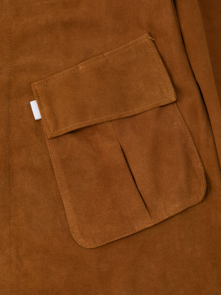 SH FTGJ 041 Fatigue Shirt Camel Sheep Suede | Shirts | Meridian