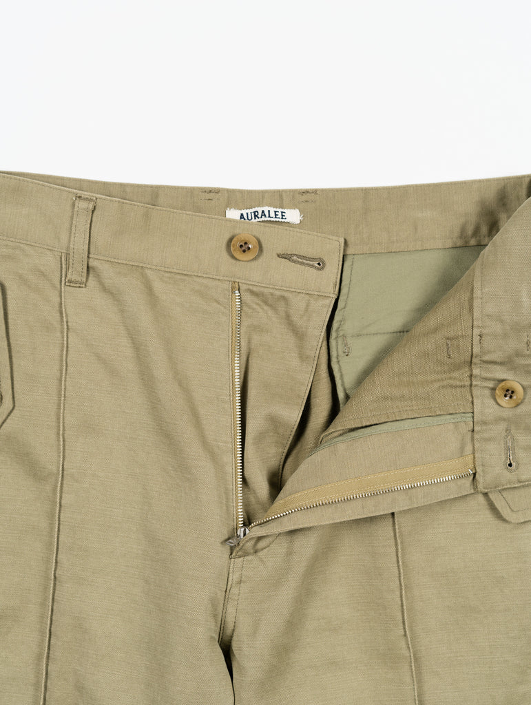 Washed Finx Buggy Satin Narrow Field Pants Khaki Green | Pants