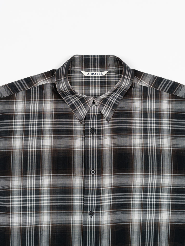 Wool Recycled Polyester Cloth Shirt Black Check | Shirts