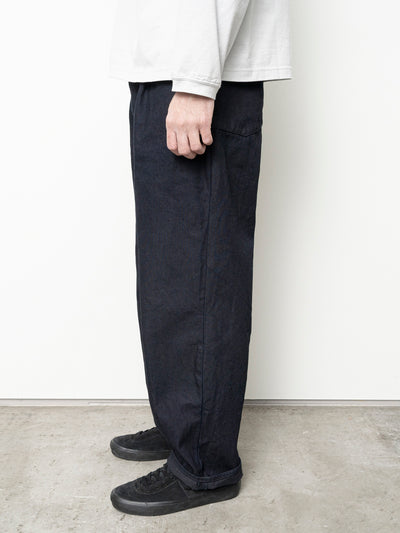 12oz Denim 1 Tuck Pants Black