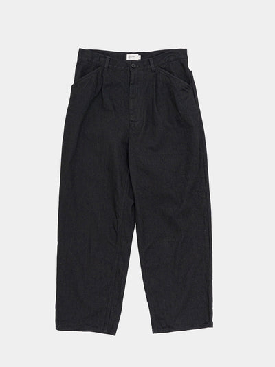 12oz Denim 1 Tuck Pants Black