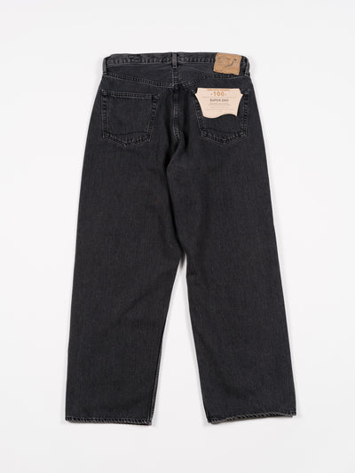 100 Super Dad's Denim Pants Black Stone