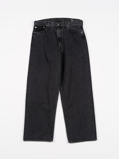 100 Super Dad's Denim Pants Black Stone