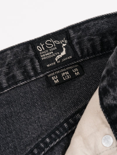 100 Super Dad's Denim Pants Black Stone