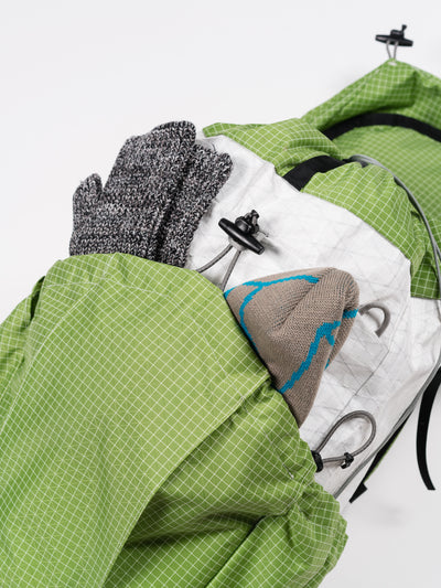 1733 for Meridian Rucksack Moss 210D Dyneema® Gridstop & Quartz UVX40