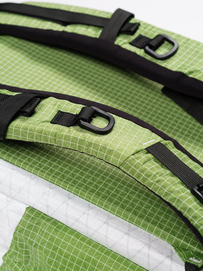 1733 for Meridian Rucksack Moss 210D Dyneema® Gridstop & Quartz UVX40