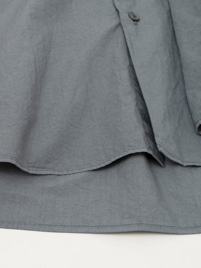 Garment-Dye Over Shirt Blue Grey