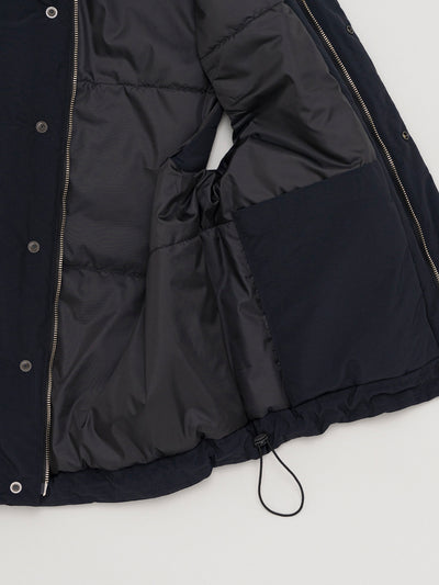 Stand Collar Padded Vest Dark Navy