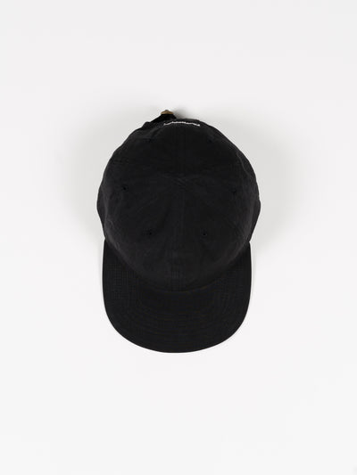 6 Panel Strap Back Cap Black