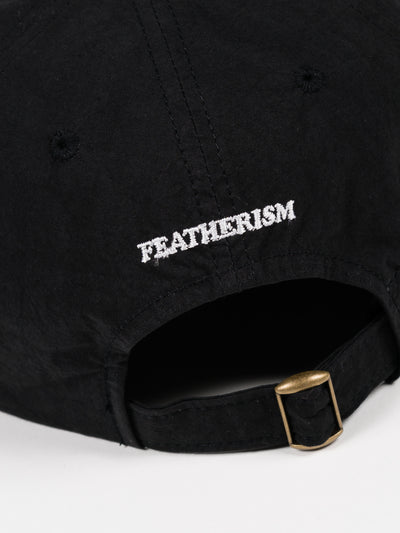 6 Panel Strap Back Cap Black