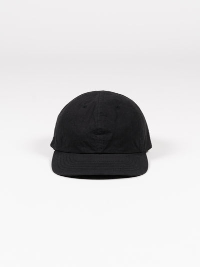 6 Panel Strap Back Cap Black