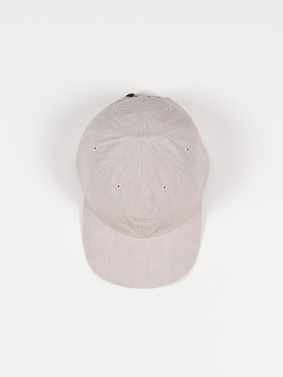 6 Panel Strap Back Cap Light Grey