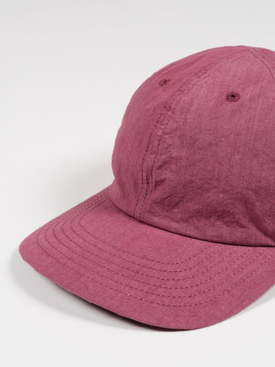 6 Panel Strap Back Cap Plum