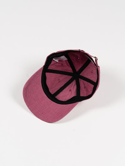 6 Panel Strap Back Cap Plum