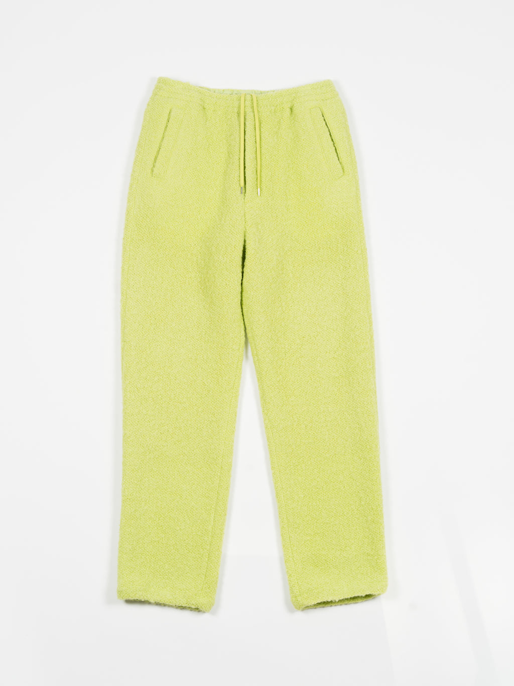 Alpaca Wool Leno Cloth Easy Pants Lime Green