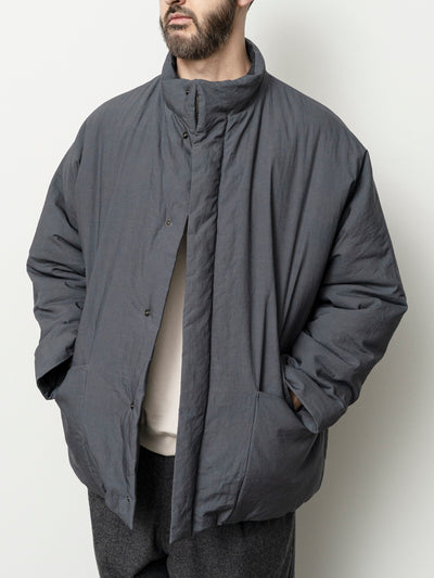 Dolman Sleeve Padded Blouson Slate Blue