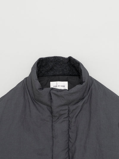 Dolman Sleeve Padded Blouson Slate Blue