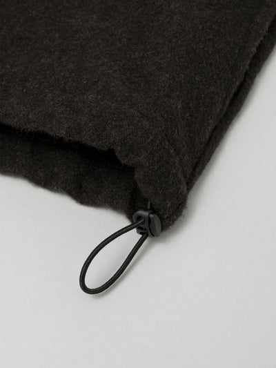 Cashmere Mixed High Neck Blouson Dark Brown
