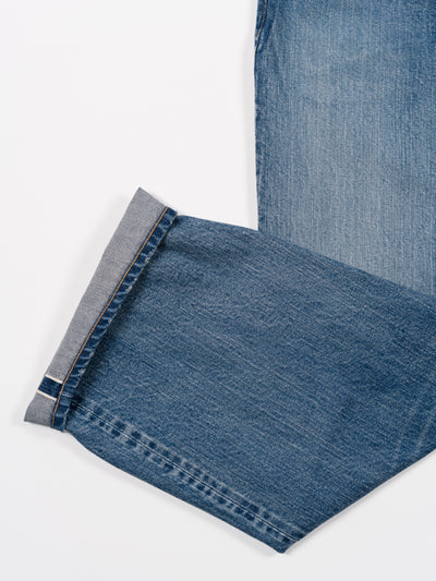 Baggy 5 Pocket Pants Medium Dark Blue Damage