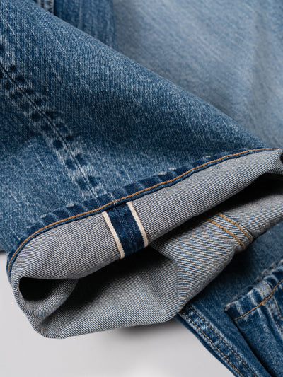 Baggy 5 Pocket Pants Medium Dark Blue Damage