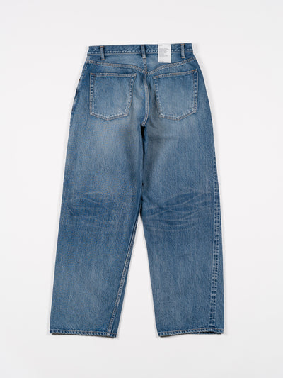 Baggy 5 Pocket Pants Medium Dark Blue Damage