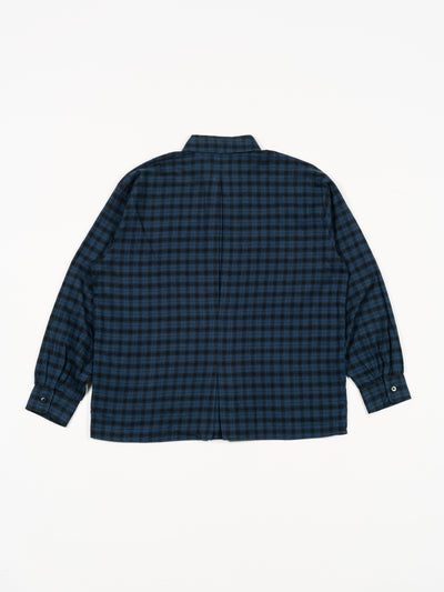 Box Pleat Shirt Navy