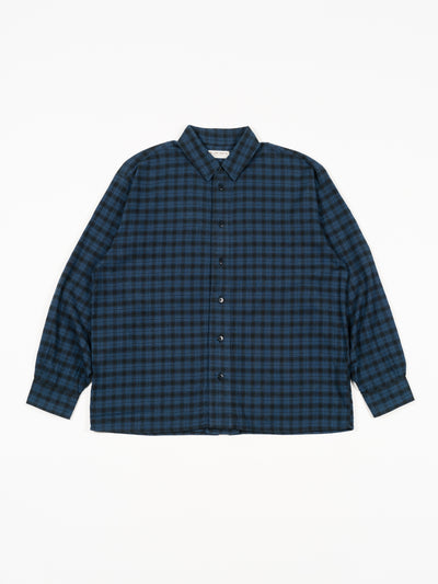 Box Pleat Shirt Navy