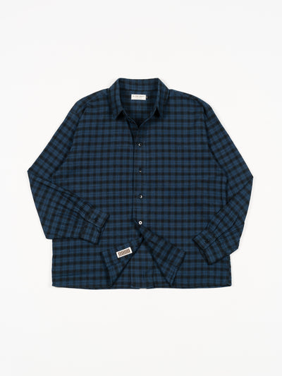 Box Pleat Shirt Navy
