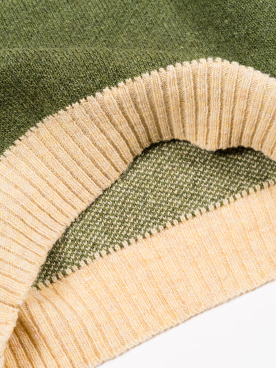 British Lambswool Stripe Felix Jumper Dark Apple/Buttermilk