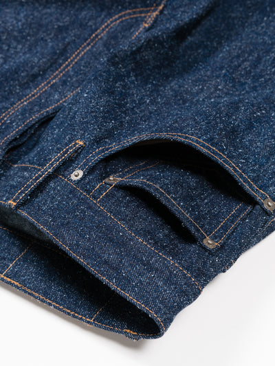 Cotton Silk Denim Pant Blue