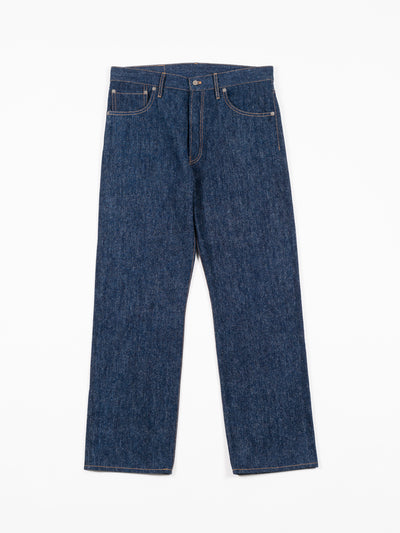 Cotton Silk Denim Pant Blue