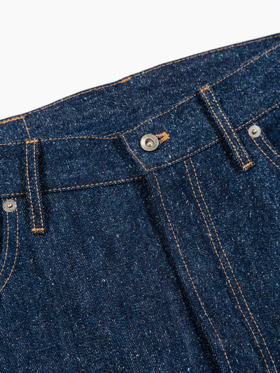 Cotton Silk Denim Pant Blue