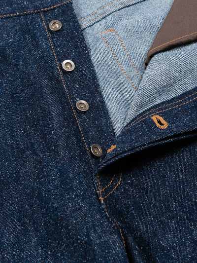 Cotton Silk Denim Pant Blue